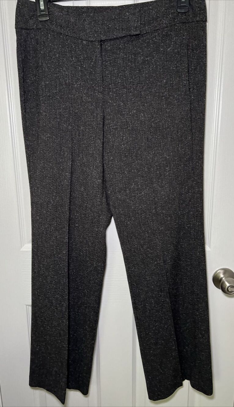 Dana Buchman Dress Pants Women's Size 12 Black Tweed Melange Workwear Career